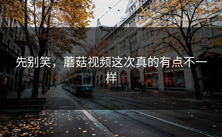 先别笑，蘑菇视频这次真的有点不一样