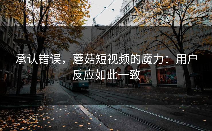 承认错误，蘑菇短视频的魔力：用户反应如此一致